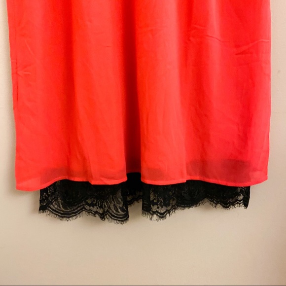 Modcloth Red & Black Lace Dress Size Large - Picture 7 of 8